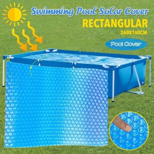 New Pool Cover Square/Round Solar Swimming Pool Tub Cover Outdoor Bubble Blanket Accessories Dustproof Waterproof Pool Cover