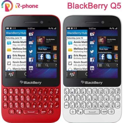 Original Blackberry Q5 Unlocked 2GB RAM GSM 3G Refurbished 3.1" 5MP WIFI GPS ROM 8GB QWERTY Keyboard Mobile phone