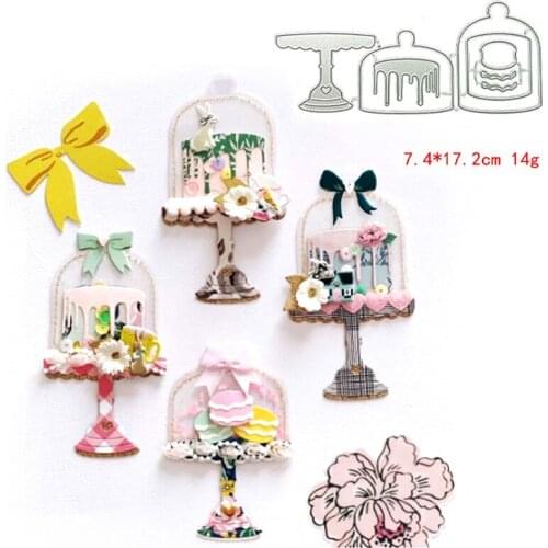 Cake Stand Bowknot Metal Cutting Dies Stencils for DIY Scrapbooking Album Decorative Craft Embossing Paper Card Knife Mould