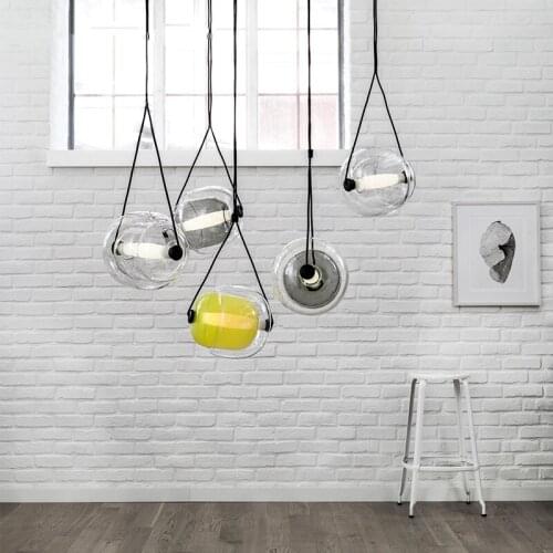 Capsula Pendant light Nordic Colorful design deco lights Modern Fashion Restaurant Kitchen Bar house Bedroom glass pendant lamp
