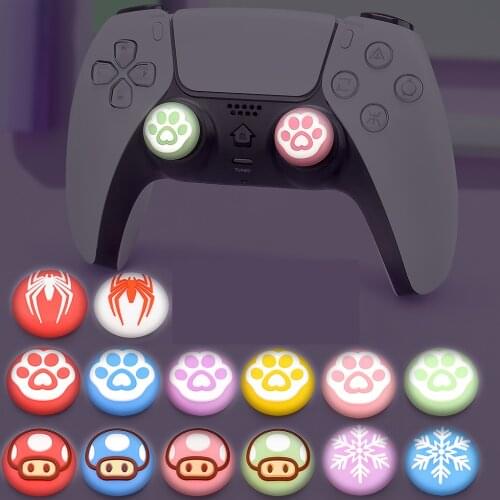 PS4 Silicone Attractive Appearance Thumb Stick Grips Protective Analog Caps For Switch Pro /Xbox-one/Playstation 5 Controller