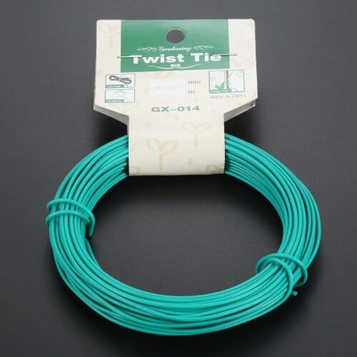 Heavy Duty Green Plastic Coated Iron Wire Plants Twist Tie Garden Training Wire Bonsai Outlet Wire for Holding Branch 1.8mm*15m