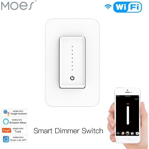 US WiFi Smart Light Dimmer Switch Smart Life/Tuya APP Compatible with Alexa Google Home for Voice Control,No Hub Required
