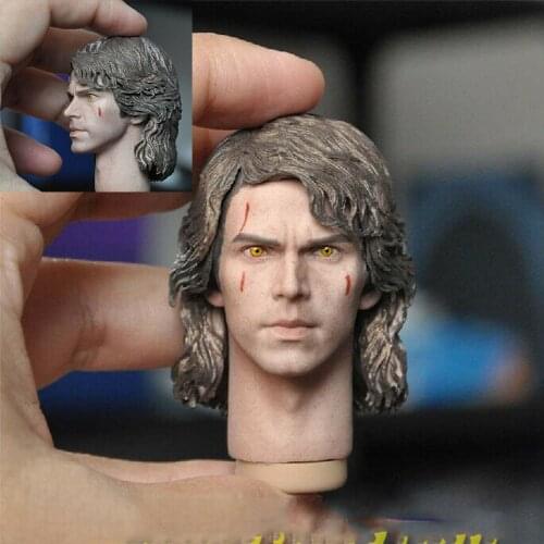 In Stock 1/6 Anakin Sky walker Hayden Christensen Head Carving Head Sculpt For 12 Inch Male Doll Enchanted Ver