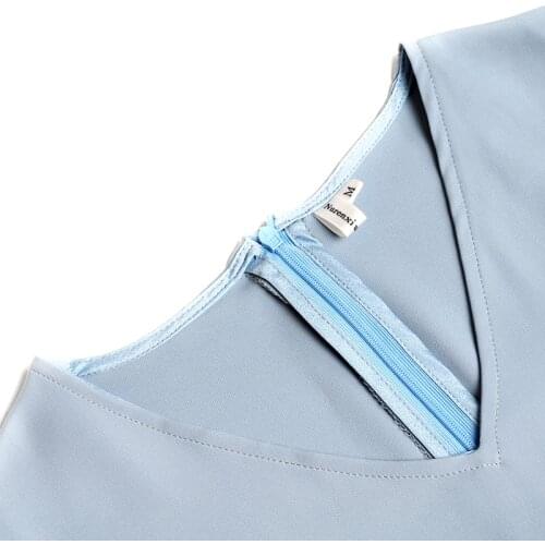 Women A Line Office Ladies Long Sleeve Elegant OL Formal Work Wear Dress 2020 New Fashion Spring Summer V Neck Dresses Female