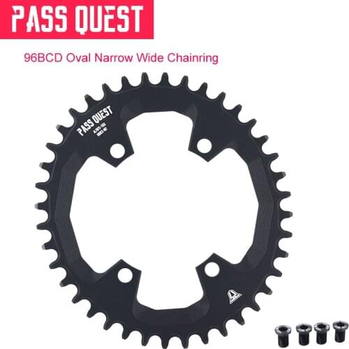 PASS QUEST oval Chainring 96BCD MTB Narrow Wide Bicycle Chainwheel 32/34/36/38/40/42T for deore xt M7000 M8000 M9000 Crankset