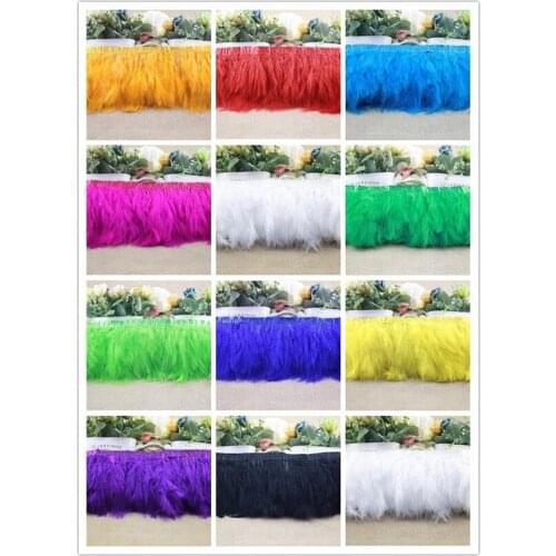 10 yards Turkey Feather Ostrich Feather Dance festival party hat boots Clothing wedding accessories decoration Ribbons
