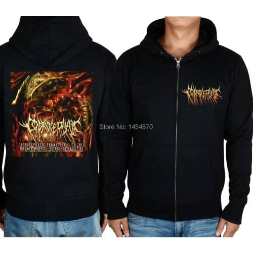 3 styles COPROCEPHALIC Rock Hoodies brand jacket Coat Black Dark Metal Sweatshirt fleece pollover