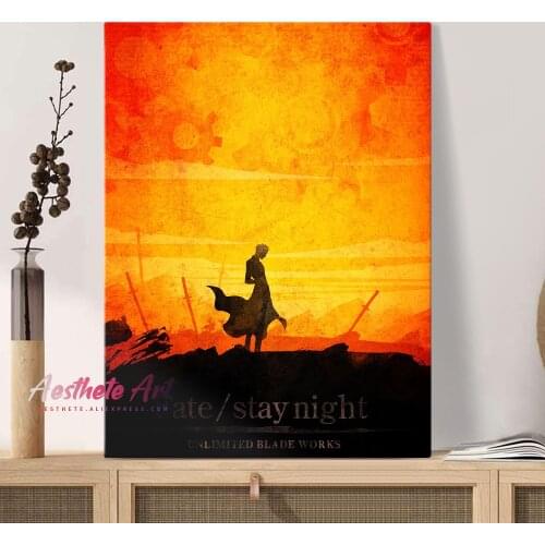 Fate Stay Archer V2 EMIYA Anime Home Decor High Quality Canvas Painting Wall Picture Living Room Decoration Art Poster Print