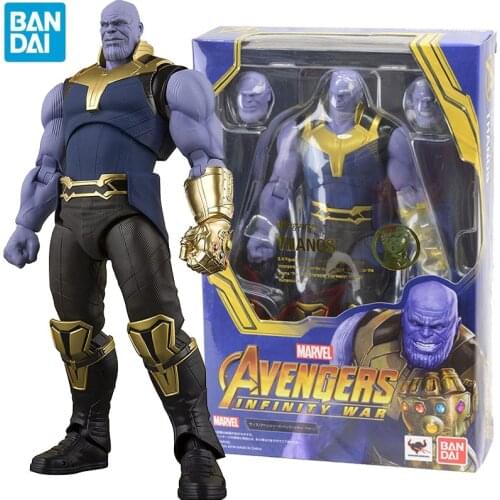 BANDAI Marvel Thanos Reprint Avengers Infinity Gauntlet 19cm S.H.Figuarts Dolls Action Figurnies Collection Model Kids Toys Gift