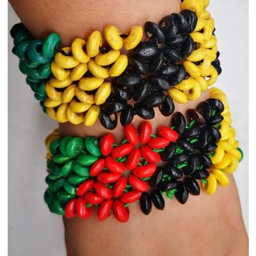 Free Shipping!!Rasta Wooden bead Bracelets