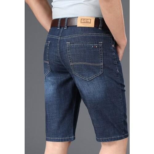 Summer Brand New MenS Jean Shorts Classic Fashion Business High Waist Jeans Male Large Size Loose Casual Straight Slim Pants