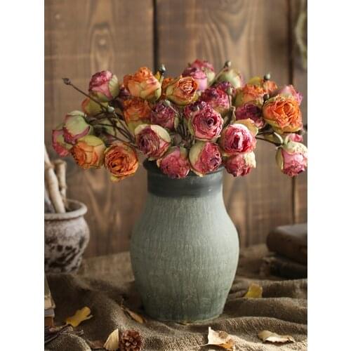Retro Artificial Flowers 45cm Rose Simulation Flower Table Flower Decoration Floral Decoration Gift