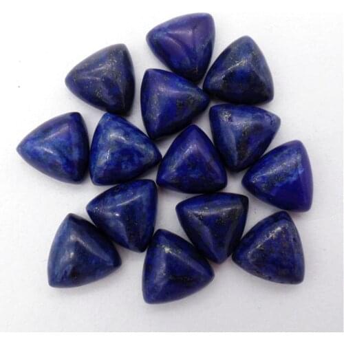 10Pcs 10x5mm Wholesale Natural Blue Lapis Lazuli Triangle Cab Cabochon DIY Jewelry Accessories S170