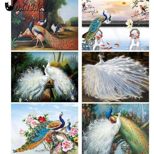 Peacock Open Screen Diamond Painting Courtyard Cross Stitch Embroidery Mosaic Kit 5D Diy Hand Inlaid Home Decoration Design