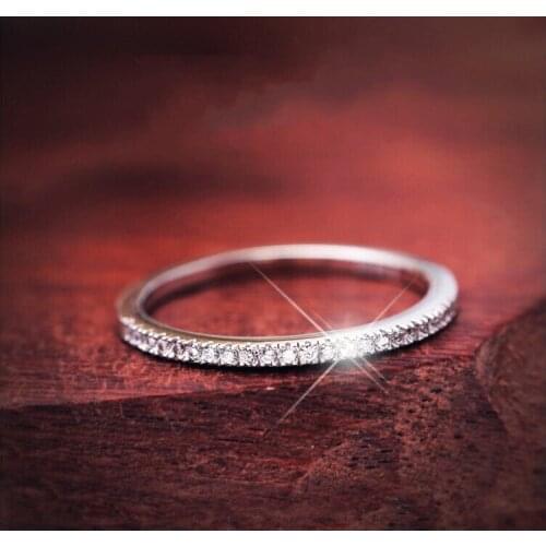 Hot sale Fashion Jewelry Luxury Women Engagement ring 5A Zircon 5A Zircon stone 925 sterling Silver Wedding Band Ring Gift