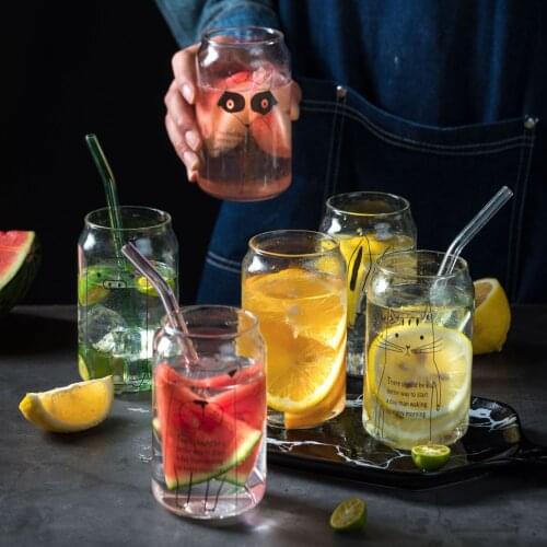 400ML Creative Cola Mug Borosilicate Glass Water Cups Drinkware Cup Teacup Lemon Soda Juice Mugs Milk Breakfast Glass Kids Gift