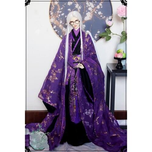 1/4 1/3 BJD Clothes Ancient Costume Hanfu Dress Samurai Outfit for BJD/SD MSD Girl or ID75 Strong Uncle Doll Accessories C1165
