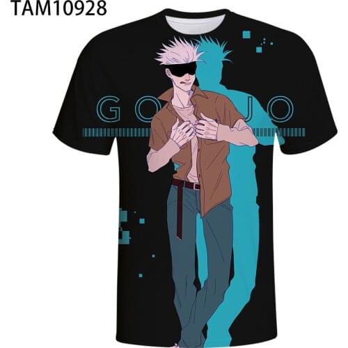 New Fashion T-shirt Anime Manga Jiu-Jitsu Kaisen 3D Printing Streetwear Boys and Girls Harajuku Oversized Hip Hop T-Shirt Top
