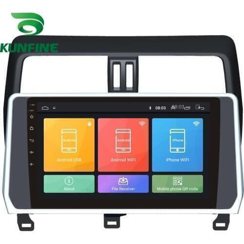 Octa Core Android 10.0 Car DVD GPS Navigation Player Deckless Car Stereo For Toyota Prado 2018-2020 Radio Headunit