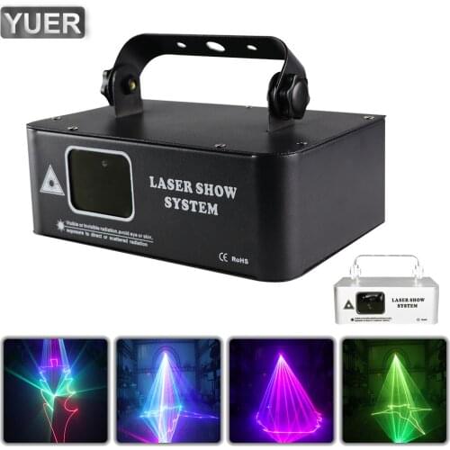 Single Head Full Color Scanning Laser Projector DMX512 RGB Stage Pattern Effect Light For Disco DJ Party Bar Dance Floor Prom