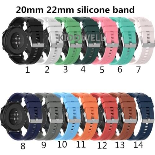 20 22mm Wrist Straps Band for Huawei Watch GT2 GT 42 46mm Samsung Galaxy Watch Active smartwatch Strap Band Sport belt bracelet