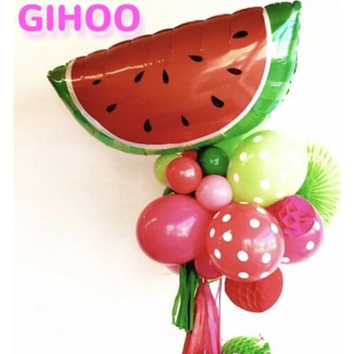 1PC Watermelon Party Balloon Aluminum Foil Fruit Helium Balloon Summer Party Theme Balloon Birthday Party Decoration Balloons