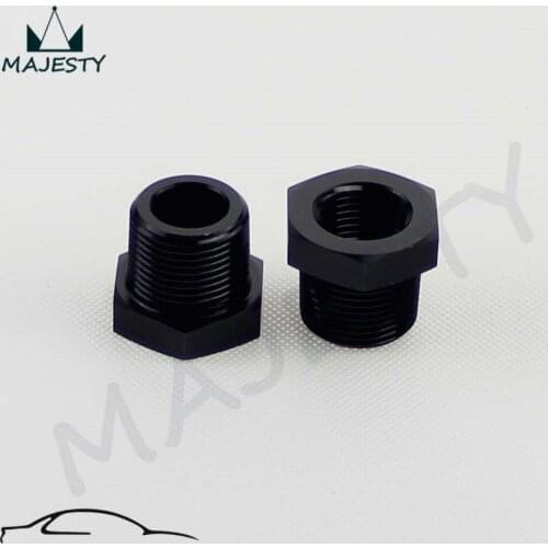 2pcs 3/4" Male x 1/2" Female NPT Thread Reducer Hex Bushing Pipe Fitting Alloy Black