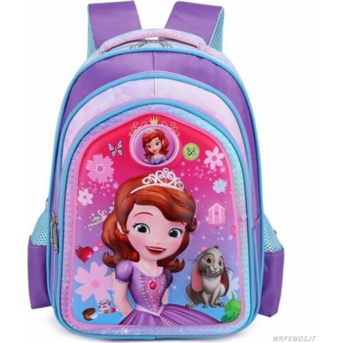 Disney Children School Bags Cartoon Backpack Kids School Boys Girls Mochila Infantil Sophia school bag