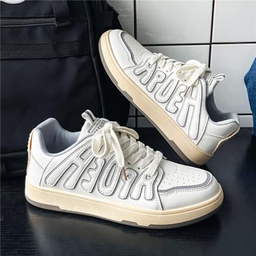 DKRUCAK Men's White Sneakers