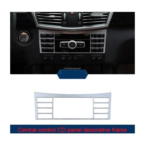 For Benz E class 2008-2015 ABS Central control CD panel decorative frame chrome molding trim 1pc