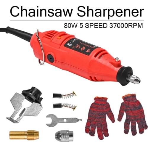 180W 5 Speed 37000rpm Power Grinder Electric Mini Sharpening Machine Handheld Chain Saw Grind Sharpening Machine Power Tool Set