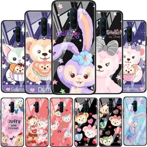 Duffy Disney Bear Glossy Protection Cover for OnePlus 9R 9 8T 8 7T 7 Pro Nord Z 5G Luxury Tempered Glass Phone Case