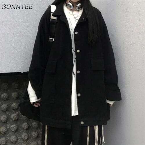 Jackets Women All-match Casual Lapel Spring Ins Retro Tunic Female Fashion Single-breasted College Elegant Outwear Korean Soft