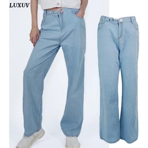 Широкие джинсы LUXUV China At AliExpress