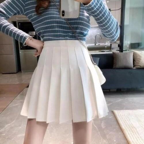 Fashion Mini Skirt Women High Waist Pleated Skirt Sweet Cute Girls Dance Sexy Skirt Cosplay Preppy Uniform School Short Skirts