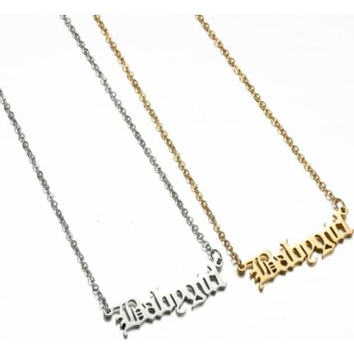 2020 Latest Stainless Steel Personalize Name Custom Necklace Nameplate Necklace Jewelry Gift for Girlfriend Christmas Gift