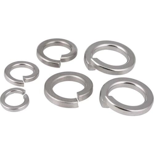 DIN127 GB93 M1.6 M2 M2.5 M3 M4 M5 M6 M8 Spring Washers 304 Stainless steel Shells Pad Spring Lock Washer Elastic Gasket