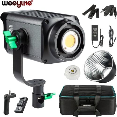 Weeylite LED video light 80W CCT Continuous Fresnel Light, Bowens Mount Monolight COB Studio Video Lighting APP/Wireless Remote
