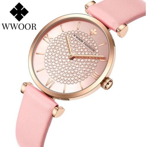 WWOOR 8851 Ladies Watch Star Sky Rhinestone Dial Quartz Womens Watches Fashion women watch clock waterproof With Gift Dropship