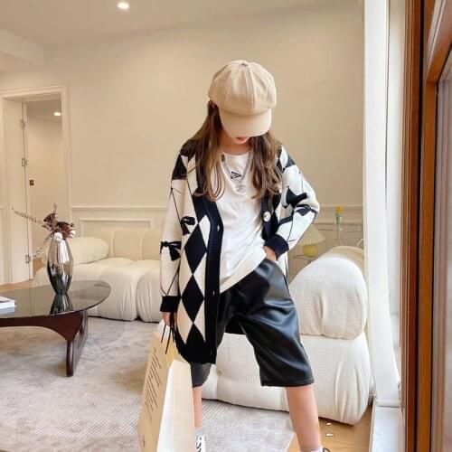 Girls lazy style sweater 21 new style outer wear cute Japanese knitted cardigan long-sleeved sweater