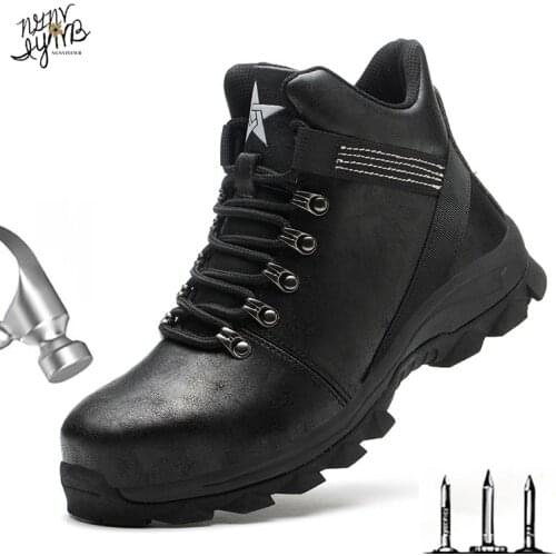 Winter Boots Men Safety Shoes Indestructible Work Shoes Puncture-Proof Work Sneakers Male Steel Toe Shoes Work Safety Boots 2020