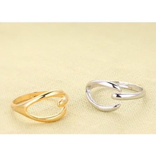 Gold Silver Rose Gold-color Adjustable Wishbone Ring Everyday Jewelry For Women Factory Price