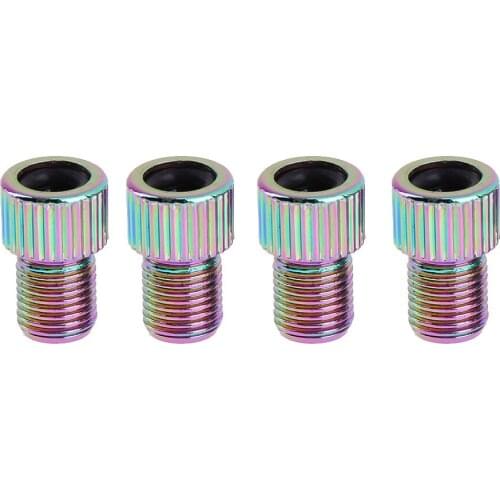 4pcs Bike Valve Adapter Presta to Schrader Wheels Gas Nozzle Tube Colorful Converter Bicycle Bike Tube Pump Air Compressor Tools