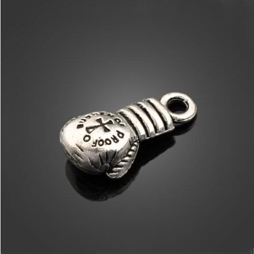 5pcs Charms Boxing Glove Fist Tibetan Silver Color Pendants Antique Jewelry Fit Necklace Making DIY Handmade Craft Pendant