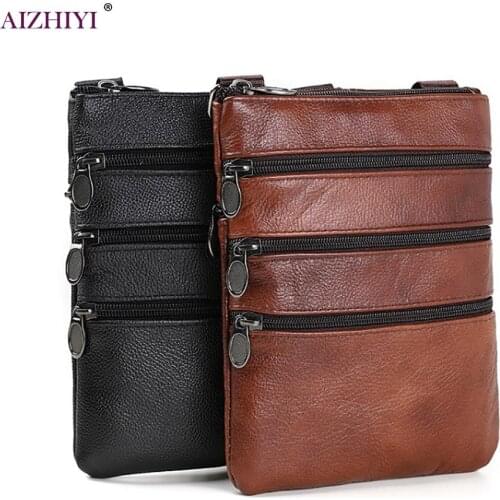 Мужские кожаные сумки AIZHIYI China At AliExpress