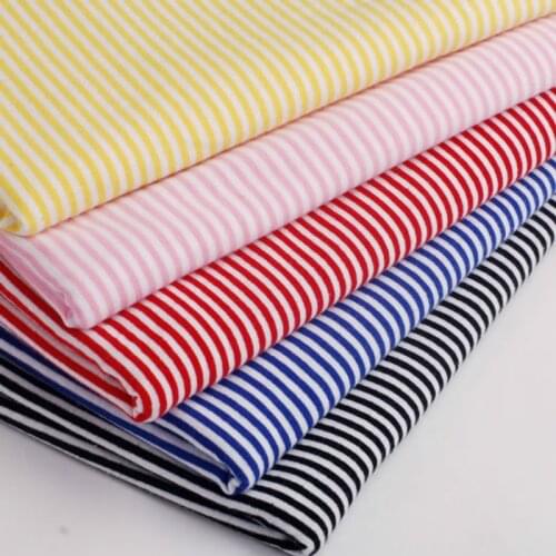 DIY fabric 2mm striped cotton knitted Fabric four-sided Lyca Fabric for T-shirt leggings clothing Material
