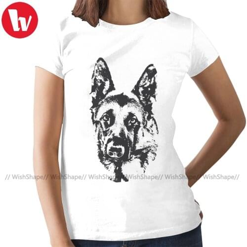 German Shepherd T-Shirt German Shepherd T Shirt Street Wear Black Women tshirt O Neck Ladies Tee Shirt