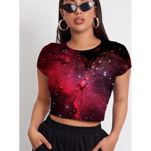3d Tshirt Galaxy T-shirt Women Nebula Tshirt Printed Space Funny T shirts Universe Tshirts Casual Short Sleeve T shirts Fashion