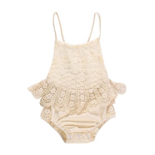 0-24M Newborn Infant Girl Clothes Lace Romper Sunsuit Jumpsuit Outfits Baby Clothing